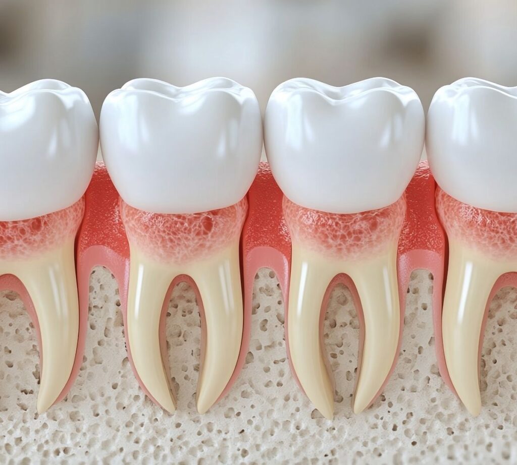 Bleeding gums are a symptom of periodontitis